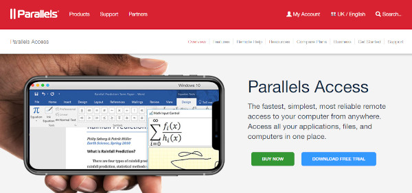 Parallels Access 　iPadアプリ　リモートデスクトップ